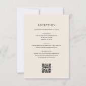 Invitation Fleur sauvage Boho Beige tout en un QR Code Mariag (Dos)