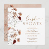 Invitation fleur sauvage Boho Bridal Shower (Devant / Derrière)