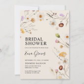 Invitation fleur sauvage Boho Bridal Shower (Devant)