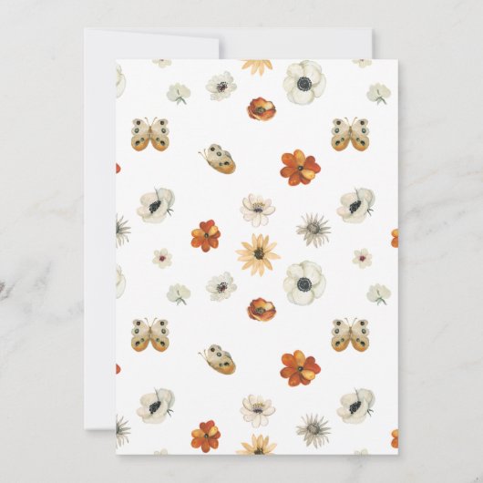 Invitation fleur sauvage Boho Bridal Shower (Dos)