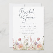 Invitation Fleur sauvage Boho Chic Fête des mariées (Devant)