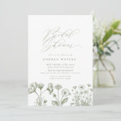 Invitation Fleur sauvage Boho Chic Fête des mariées (Debout devant)