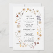 Invitation Fleur sauvage Boho Chic Floral moderne Bridal Lunc (Devant)
