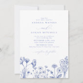 Invitation Fleur sauvage Boho Chic Mariage (Devant)