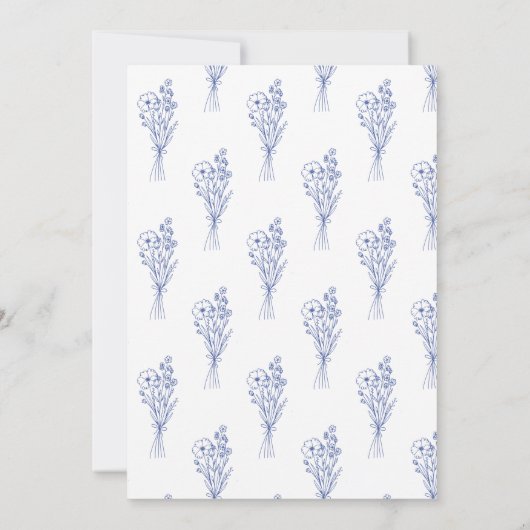 Invitation Fleur sauvage Boho Chic Mariage (Dos)