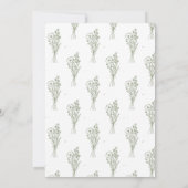 Invitation Fleur sauvage Boho Chic Mariage (Dos)