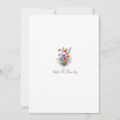 Invitation Fleur sauvage boho chic wreath enregistrer la date (Dos)