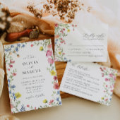 Invitation Fleur sauvage Boho coloré Fairytale Mariage élégan