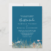 Invitation Fleur sauvage Boho de la marine Nuestra Boda Maria (Devant)