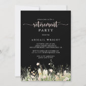 Invitation Fleur sauvage Boho de verdure Parti de retraite no (Devant)