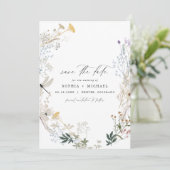 Invitation Fleur sauvage Boho Earth Delicate Enregistrer la d (Debout devant)