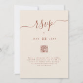 Invitation Fleur sauvage Boho Fall Beige Terracotta Code QR (Dos)