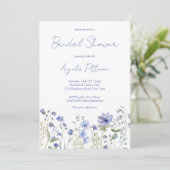 Invitation Fleur sauvage boho fleurs nuptiale douche (Debout devant)