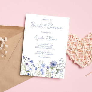 Invitation Fleur sauvage boho fleurs nuptiale douche