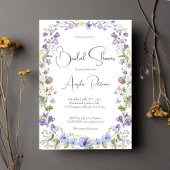Invitation Fleur sauvage boho fleurs nuptiale douche