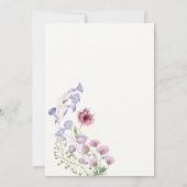 Invitation Fleur sauvage boho fleurs violet fête d'anniversai (Dos)