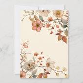 Invitation Fleur sauvage Boho Floral Ivory Baby in Bloom (Dos)
