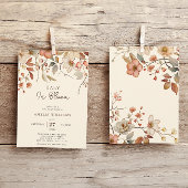 Invitation Fleur sauvage Boho Floral Ivory Baby in Bloom