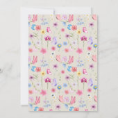 Invitation Fleur sauvage Boho Floral Neutral Baby shower (Dos)