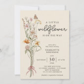 Invitation Fleur sauvage Boho Floral Neutral Baby shower (Devant)