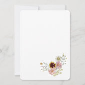 Invitation Fleur sauvage Boho Garden bébé en fleurs (Dos)