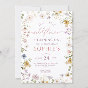 Invitation Fleur sauvage Boho Garden Floral Anniversaire