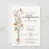Invitation Fleur sauvage Boho Garden Floral Premier anniversa (Devant)