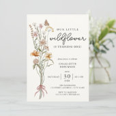 Invitation Fleur sauvage Boho Garden Floral Premier anniversa (Debout devant)