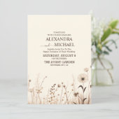 Invitation Fleur sauvage Boho Garden Wedding (Debout devant)