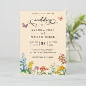 Invitation Fleur sauvage Boho Garden Wedding (Debout devant)