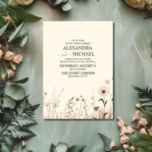 Invitation Fleur sauvage Boho Garden Wedding