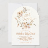 Invitation Fleur sauvage Boho Little Blessing Baby shower (Devant)