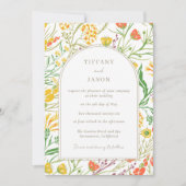 Invitation Fleur sauvage Boho Mariage (Devant)