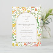 Invitation Fleur sauvage Boho Mariage (Debout devant)