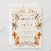 Invitation Fleur sauvage Boho Mariage (Devant)