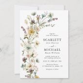 Invitation Fleur sauvage Boho Mariage (Devant)