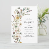 Invitation Fleur sauvage Boho Mariage (Debout devant)