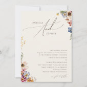 Invitation fleur sauvage boho | Mariage Jardin traditionnel b (Devant)
