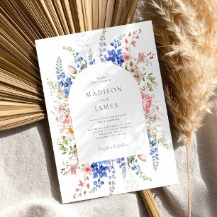 Invitation Fleur sauvage Boho minimaliste Mariage Floral