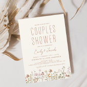 Invitation Fleur sauvage Boho moderne Couples Douche élégant