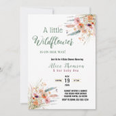 Invitation Fleur sauvage Boho Pampas Baby shower en herbe Ver (Devant)