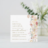 Invitation Fleur sauvage Boho Printemps Rustique florat Fête  (Debout devant)