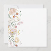 Invitation Fleur sauvage Boho Printemps Rustique florat Fête  (Dos)