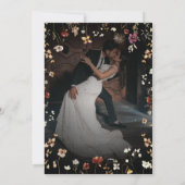 Invitation Fleur sauvage Boho romantique Jardin Photo Mariage (Dos)