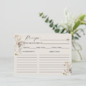 Invitation Fleur sauvage Boho Rustic Fête des mariées Recette (Debout devant)