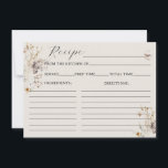 Invitation Fleur sauvage Boho Rustic Fête des mariées Recette<br><div class="desc">fleur sauvage Boho Rustic Elegant recette de Fête des mariées pour la future mariée</div>