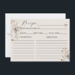 Invitation Fleur sauvage Boho Rustic Fête des mariées Recette<br><div class="desc">fleur sauvage Boho Rustic Elegant recette de Fête des mariées pour la future mariée</div>