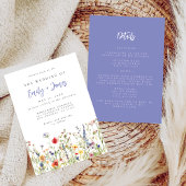 Invitation Fleur sauvage Boho tout en un Mariage