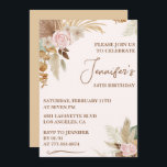 Invitation Fleur sauvage Boho Whimsy Super 34e anniversaire<br><div class="desc">Boho Fleur sauvage Super Whimsy 34e anniversaire Invitation aquarelle</div>