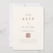 Invitation Fleur sauvage Boho Wreath Burn Orange Mariage de a (Dos)